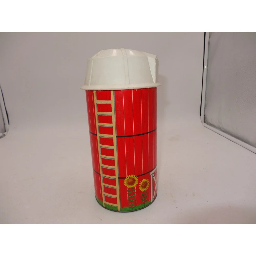 Fisher Price Little People Farm Silo with Lid Red Toy Accessory Vintage 1968